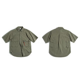 Retro Oversize Outdoor Green Shirts