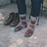 Men's Retro Ethnic Style Wool Socks（5 Pairs 5 color)