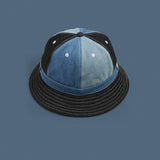 Retro Denim Patchwork Hats Casual Caps