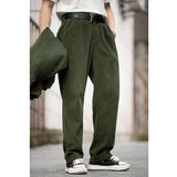 Retro Thick Corduroy Trousers Winter Casual Pants