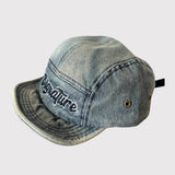 Retro Flip Hat Beret Casual Cap Adjustable Denim Hat