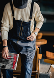 Retro Indigo Denim Navy Overalls