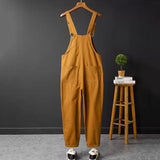 Unisex Retro Style Casual Multi-Pocket Overall Cargo Pants