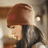 Retro Tea Brown Knit Beanie