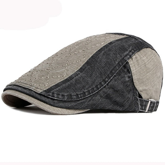 "James" Denim Cotton Flat Cap