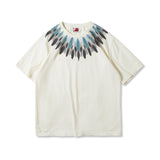 Retro Feather Ambroidered Ethnic Style T-shirt