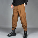 Retro Casual Elastic Waist Harem Pants