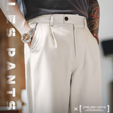 Retro Naples Trousers Gentleman Straight Leisure Design Pants