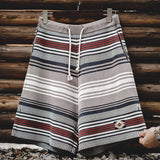 Men's Embroidery Geometric Navajo Totem Shorts Woven Beach Pants