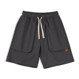 Retro Big Pocket Casual Straight Shorts