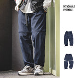 Retro Outdoor Elastic Waist Detachable Pants