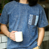 Retro Washed Denim Pocket T-shirt