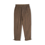 Retro Autumn Corduroy Elastic Waist Casual Pants