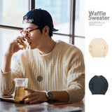 Retro Casual Knitted Waffle Sweaters