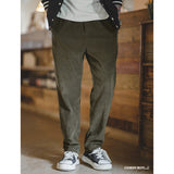 Retro Autumn Corduroy Elastic Waist Casual Pants