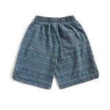 Men's Washed Denim Drawstring Elastic Waist Shorts