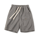 Retro Cotton Grey Casual Shorts