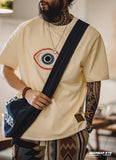 Retro Embroidery Guardian Eye T-shirt