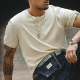 4 Colors Retro Cotton Henley T-shirt