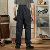 Retro Military Style Naval Casual Deck Overalls Dungaree In Blue