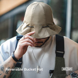 Two-sided Reversible Bucket Hat Adjustable Fishing Hat