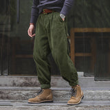 Retro Thick Corduroy Trousers Winter Casual Pants