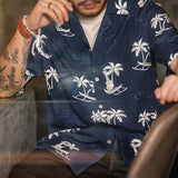 Retro Natural Coconut Buckle Aloha Shirt