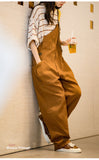 Vintage Casual Work Style Overalls In Khaki