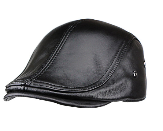 "Spezia" high quality genuine cowhide leather vintage cap