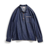 Retro Casual Denim Pullover Shirt