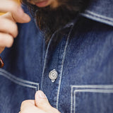 Retro Big Pocket Denim Work Shirt