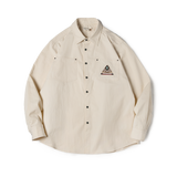 Retro Herringbone Twill White Shirts