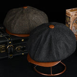 Retro Casual Leather Wool All-match Hats