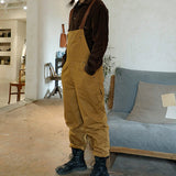 Men's Casual Work Style Overalls In Khaki