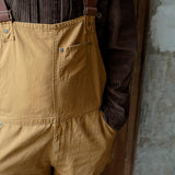 Men's Casual Work Style Overalls In Khaki