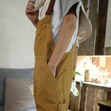 Men's Casual Work Style Overalls In Khaki