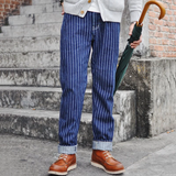 Raw Denim Railway Striped Jeans