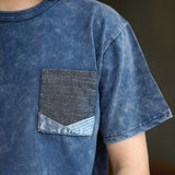 Retro Washed Denim Pocket T-shirt