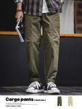 Retro Herringbone Big Pockets Cargo Pants