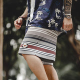 Men's Embroidery Geometric Navajo Totem Shorts Woven Beach Pants