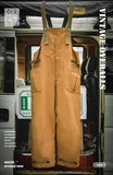 Vintage Casual Work Style Overalls In Khaki