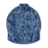 Retro Yarn-Dyed Denim Boro Shirts