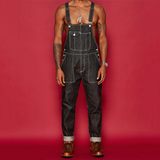 Retro Washed Denim Overalls