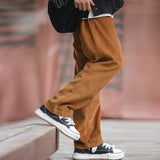 Retro Thick Corduroy Trousers Winter Casual Pants