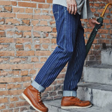 Raw Denim Railway Striped Jeans