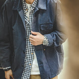 Autumn Retro Big Pockets Herringbone Outwears Jackets