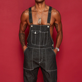 Retro Washed Denim Overalls