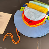 Embroidered Fisherman Hat Outdoor Beach Hiking Camping Hat For Kids