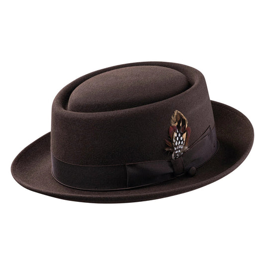 Porkpie Oak Hat-Brown