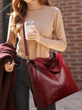 Ladies Fashion Retro Soft Leather All-match Shoulder Bag